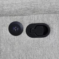 كنبة استرخاء لوزيرا قماش لون رمادي فاتح مقعدين قاب...