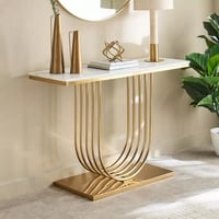 طاولة كونسول أفيلورا بسطح من الرخام الأصلي و هيكل...