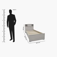 سرير أطفال فردي ذكي من إلموود – 90x200 سم مع لوح ر...