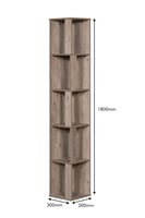 وحدة رفوف زاوية أدي – 5 رفوف خشب ماليزي – رمادي ما...