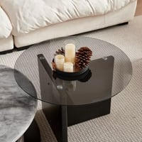 طقم 2 طاولة قهوة أڤريلا طاولة رخام بمساحة تخزين و...