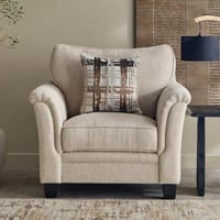 كنبة أورفيلّا بمساند ذراعين مع وسادة قماش لون بيج...