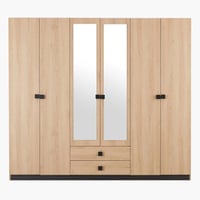 دولاب ملابس لوكا خشب ب 6 أبواب ودرجين ومرايا مقاس...