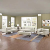 كنبة سارفينا 4 مقاعد مع 2 وسادة قماش لون بيج بارجل...