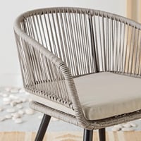 طقم شرفة مقعدين مع وسائد للمساحات الخارجية من فريس...