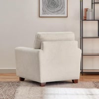 كنبة مفردة أوريتّا ووسادة قماش كتان لون كريمي بارج...