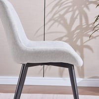 كرسي طعام من مونتانا قماش بوكلية لون رمادي بارجل م...