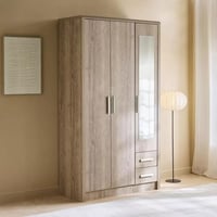 خزانة ملابس 3 أبواب بدرجين مع مرأة من فيلوراي