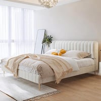 سرير فندقي فاخر بتصميم مخملي ناعم من نورايا