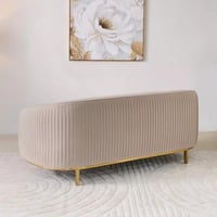 كنبة فالينزا مقعدين مع 3 وسائد قماش شانيل ناعم لون...