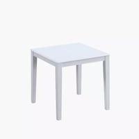 طقم طاولة سفرة خشبي ابيض 2 كراسي قماش لون رمادي -...