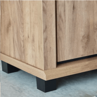 خزانة بوفيه جانبية بلفورت بـ3 أدراج وبابين خشب لون...