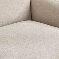 كنبة زارِيلا مقعدين و 3 وسائد قماش لون كريمي بارجل...