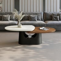 طاولة قهوة ألينتا مزدوجة بتصميم راقي مقاس 130x60x4...