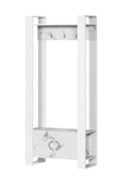 كونسول رفوف وأدراج سفلية وتعاليق - ابيض و رخامي مق...