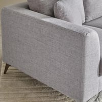 كنبة فيوريلا 3 مقاعد قماش كتان لون رمادي بارجل معد...