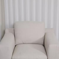 كنبة مفردة دوريڤا بذراعين مع وسادتي قماش لون كريمي...