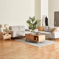 طقم طاولة قهوة أرفانيا وطاولتان جانبيّتان بدرج من...