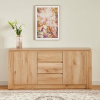 خزانة بوفيه جانبية بالي بـ3 أدراج وبابين لون حشبي...