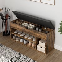 خزانة أحذية أرينو خشب باللون البني مقاس 100x30x44...