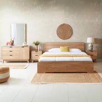 طاولة تزيين كبيرة بباب واحد و3 أدراج خشب من نورديك...