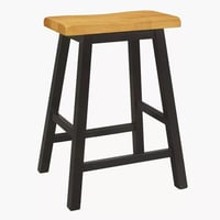 طاولة مرتفعة و 3 رفوف مع كريسين خشب بيج مع اسود -...