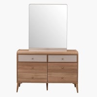 طقم غرفة نوم كينج 6 قطع من لوريتا - 180x200 سم