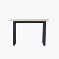 طاولة كونسول رافيونا سطح خشبي بارجل معدن اسود