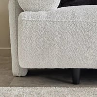 كنبة سيرينا بمقعدين و3 وسائد قماش بوكلية لون رمادي...