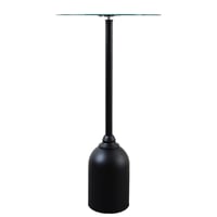 طاولة خدمة مودرن مستديرة بقاعدة ثابتة - لون أسود