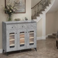 خزانة أحذية أرونا خشب 3 أبواب باللون الرمادي مقاس...