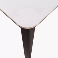 طقم طاولة سفرة مستطيلة سطح من الحجر الملبد ابيض 6...