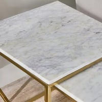 طقم طاولات أوتيس متداخلة من قطعتين بسطح من الرخام...