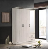 خزانة ملابس بلير 3 أبواب مع درجين ومرآة – عملية بت...