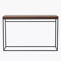 طاولة كونسول لورفيانا بسطح خشب لون بني و هيكل معدن...