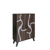 خزانة احذية كورلينا بابين خشب ماليزي 5 أدوار - بني...