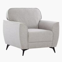 كنبة مفردة تارينزا بمساند ذراعين قماش لون رمادي بأ...