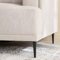 كنبة مفردة قماش بمساند ذراعين من فرنزي لون بيج