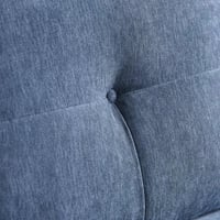 كنبة لوريتّا بمقعدين قماش لون ازرق بارجل بلاستيك م...