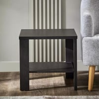 طاولة جانبية فيلوراي مربعة برف سفلي خشب هندسي لون...