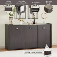 خزانة بوفيه جانبية بـ3 أبواب من كامبريدج