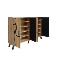 خزانة أحذية ميريلّا خشب ماليزي 2 قسم 5 أدوار - بيج...