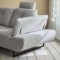 كنبة زاوية زين يسار قماش لون كريمي بظهر قابل للتعد...