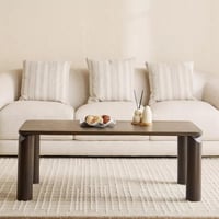 طاولة قهوة تورڤينا مستطيلة من الخشب الصلب بني