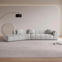 كنبة زاوية روبينز يسار قماش شانيل لون بيج فاتح