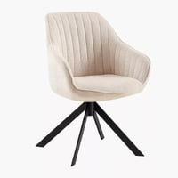 طقم طاولة شاي ليفيا مقعدين قماش بيج بأرجل معدن اسو...