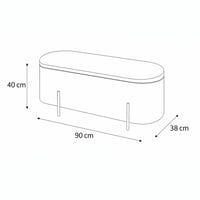 مقعد بتصميم عصري بقاعدة معدنية وتنجيد ناعم بلون أب...