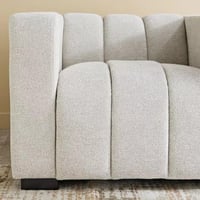 كنبة مفردة إيزولا بمساند ذراعين قماش بوكلية لون رم...