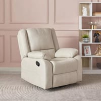 كرسي استرخاء دوار جلد صناعي مع ميزة هزازة من لارسو...