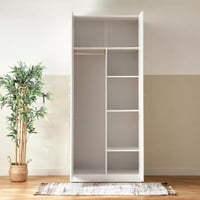 خزانة ملابس ببابينو 4 رفوف لون ابيض من فورنِليا